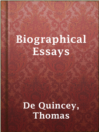 Imagen de portada para Biographical Essays